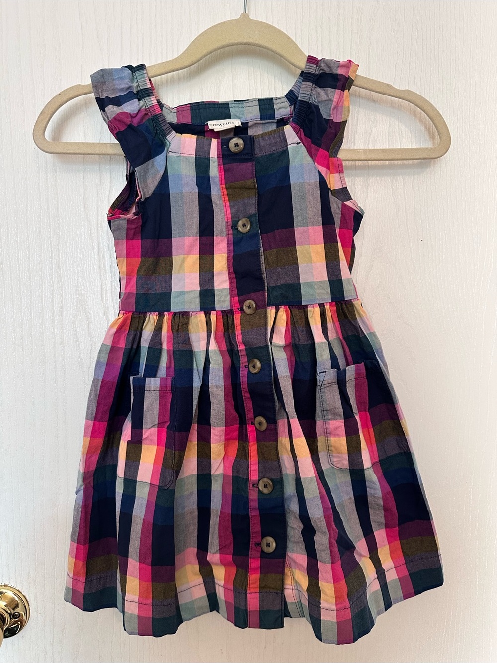 Crewcuts plaid cotton dress, size 5